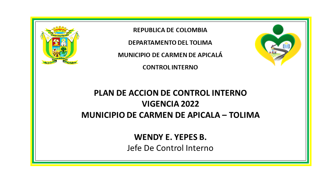 PLAN DE ACCION DE CONTROL INTERNO VIGENCIA 2022 - Alcaldía Municipal ...