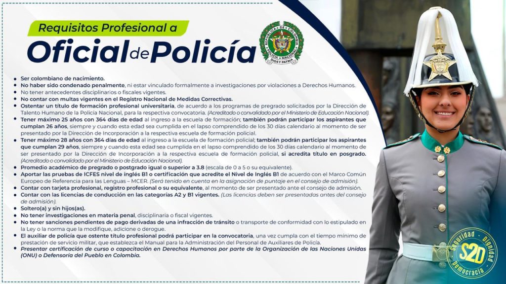REQUISITOS PROFESIONALES OFICIAL DE POLICIA